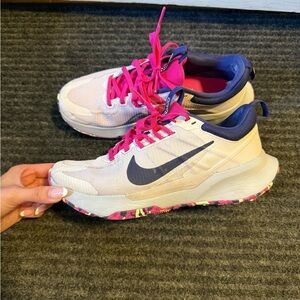 Nike Pink and Blue Sneakers